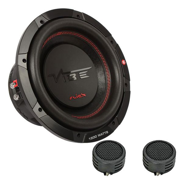 Vibe 10" SLICK10D2-V0 1500w Dual 2 Ohm Subwoofer &amp; Evo Tweeters