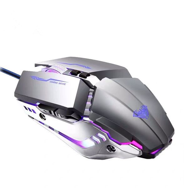 DW AULA S30 Wired 7 Button -DPI RGB Gaming Mouse SILVER
