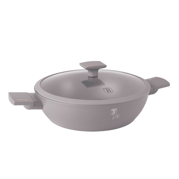 Berlinger Haus 28cm Non Stick Titan Pro Coating Shallow Pot - Taupe