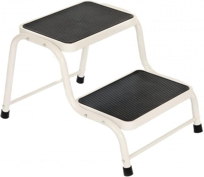 Heavy Duty Two-Step Stool with Non-Slip Rubber Treads Ideal For Clinics