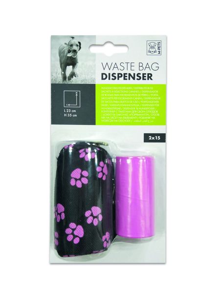M-Pets Waste Bag With Soft Dispenser- Pink