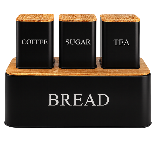 Bread &amp; Tea Storage Set - With Bamboo Lids