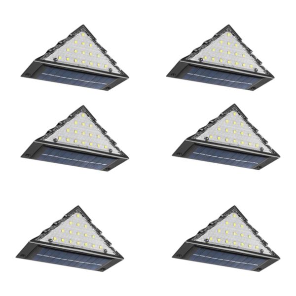 Solar Step Lights - Outdoor, Automatic, Waterproof - Warm Color - 6 Pack