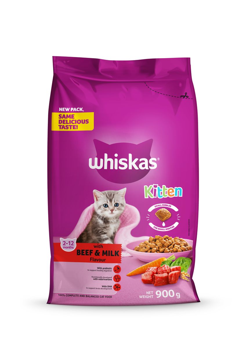 Whiskas Dry Kitten Food Beef 900g Shop Today. Get it Tomorrow