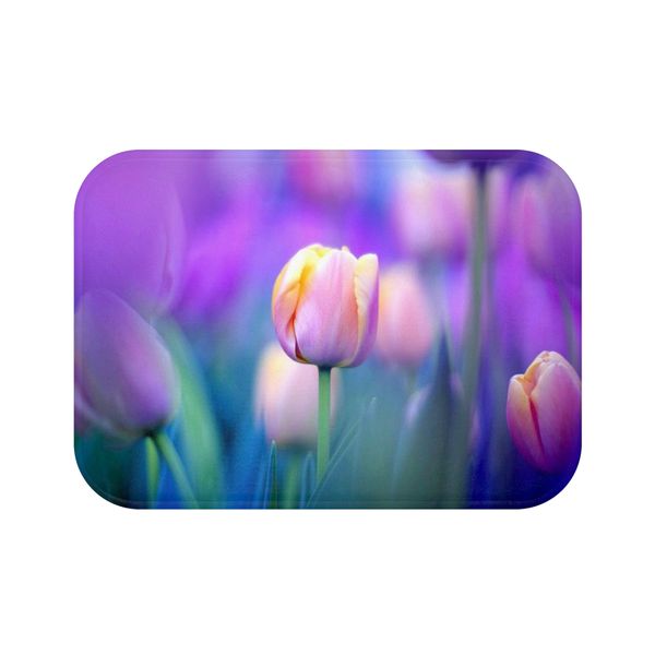 Purple Tulips Bath Mat - 40x60cm
