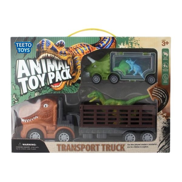 Dino Carrier Truck Playset - Dinosaur Toys - Toy Trucks - Toys for Boys