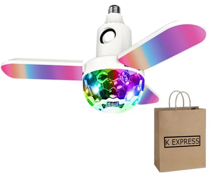 Remote Controlled Disco Fan Light with Speaker &amp; K Express Bag