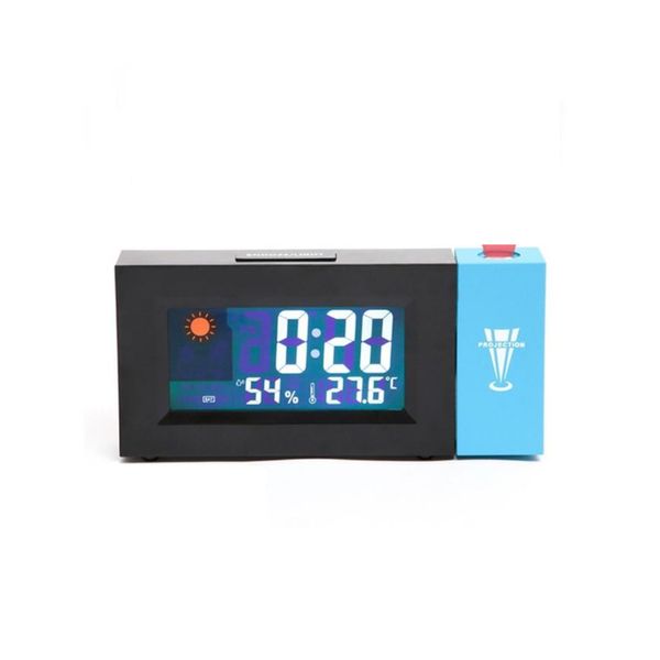180 Rotating Mirror LED Projection Clock (Dual Alarm, Snooze, T&amp;H Display)