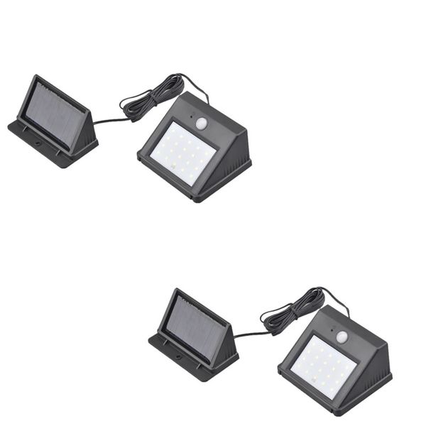 2 Set Of Portable Outdoor Solar LED Motion Sensor Split Wall Lamp FA-64
