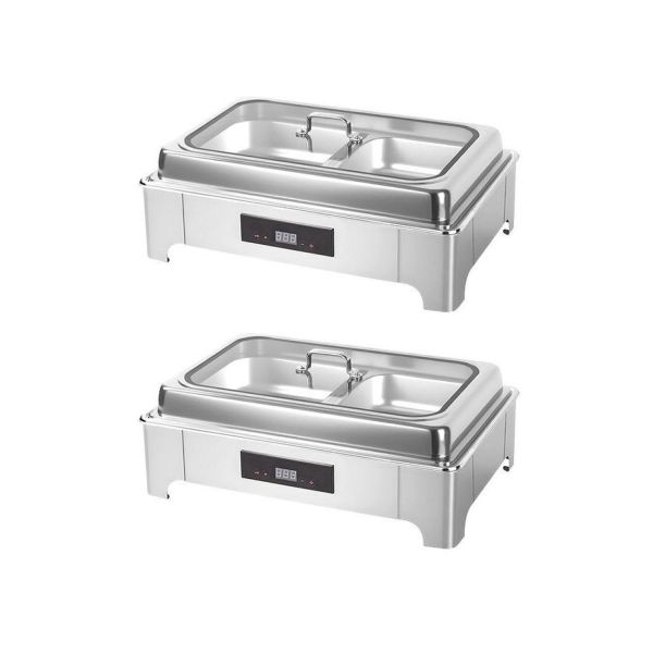 2PCS 9L Two-Pans Electric Heater Buffet Stove,Keeps Food Fresh Longer