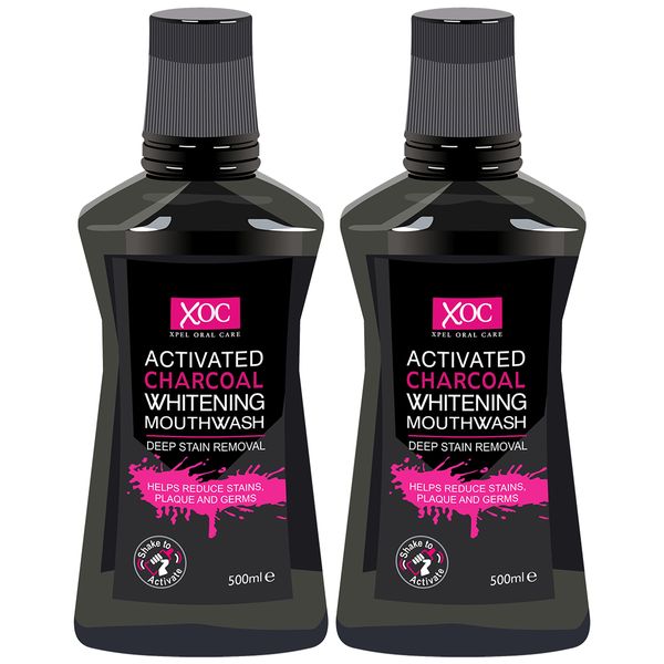 Xpel Oral Care Activated Charcoal Whitening Mouthwash Set - 500ml