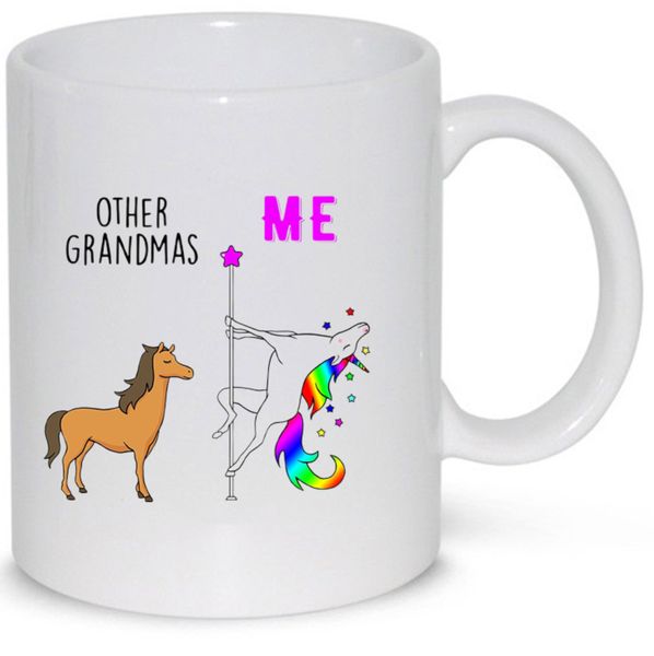 Pole Dancing Grandma Unicorn Gift Coffee Mug (15Oz Jumbo Size)