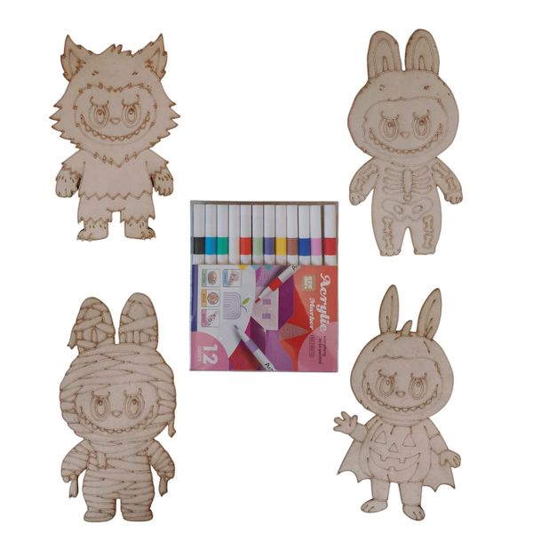 Colour Your Own Lil Bubu 5 Pcs - Halloween Edition