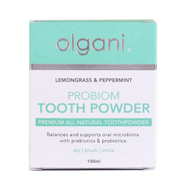 Olgani - Probiom Tooth Powder Lemongrass &amp; Peppermint