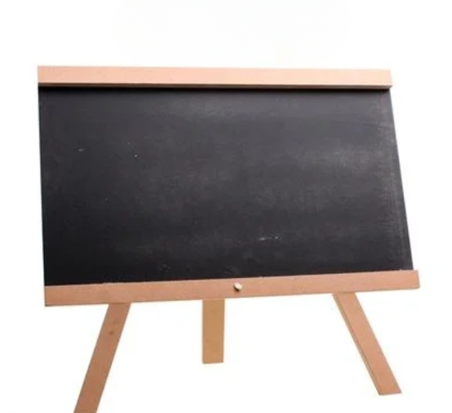 Versatile 55×33 cm Blackboard Easel - Reusable Chalk Display