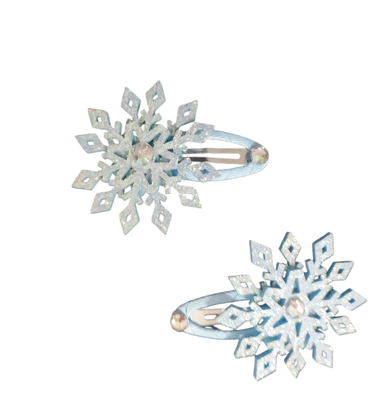 Sweet Snowflake Hair Clips 2 Piece