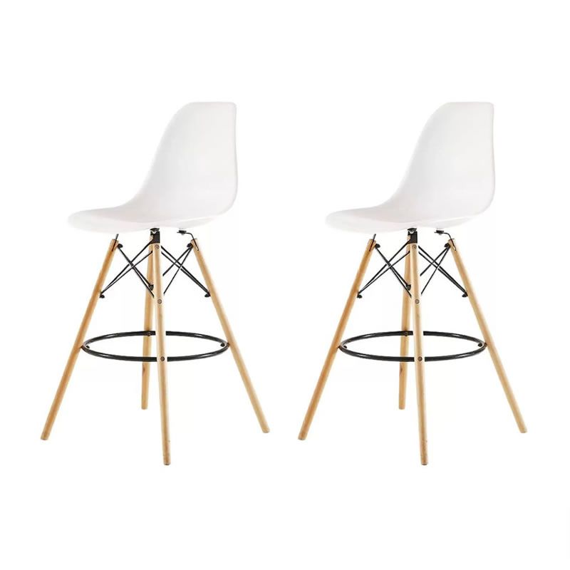 latest Modern Style Eiffel Chair Counter Bar Stools Set 2 Pieces