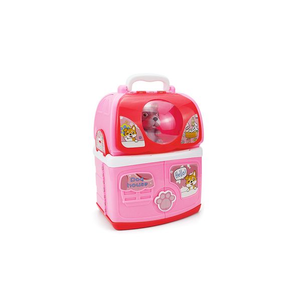 Olive Tree - Pet Dog Trolley Backpack Play House Toy Pink