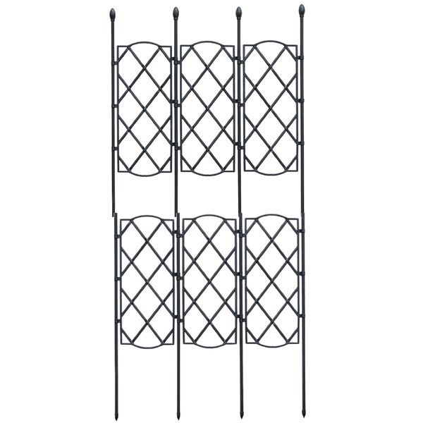 Garden Decor Plant Climbing Double Trellis Support Frame Rack (90x46.5cm)