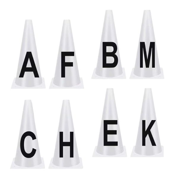 Pet Stackable Dressage Training Cones With Letters Set of 8 - 32cm