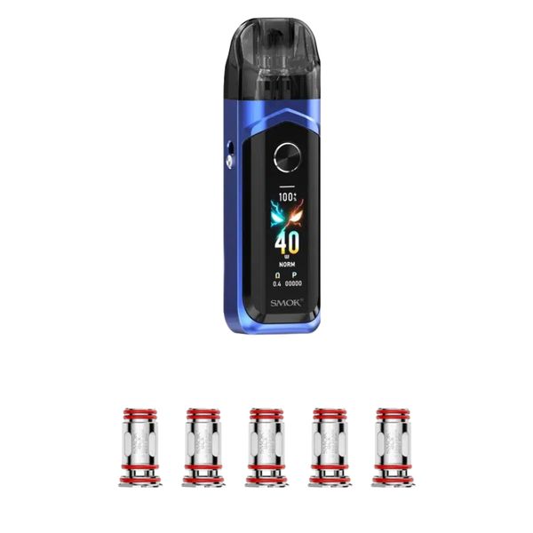 Smok Nord 6 Pod Kit System MMF Combo (Device and RPM Coils) - Silver Device