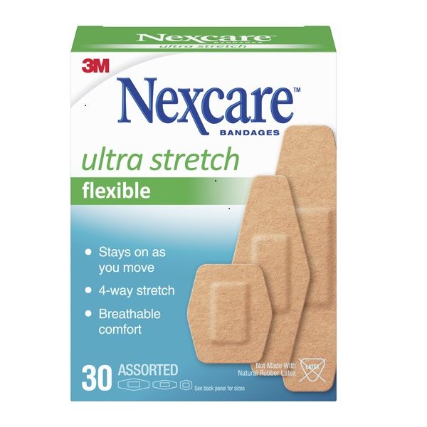 3M Nexcare Ultra Strech Flexible Plasters - Pack of 30 Plasters
