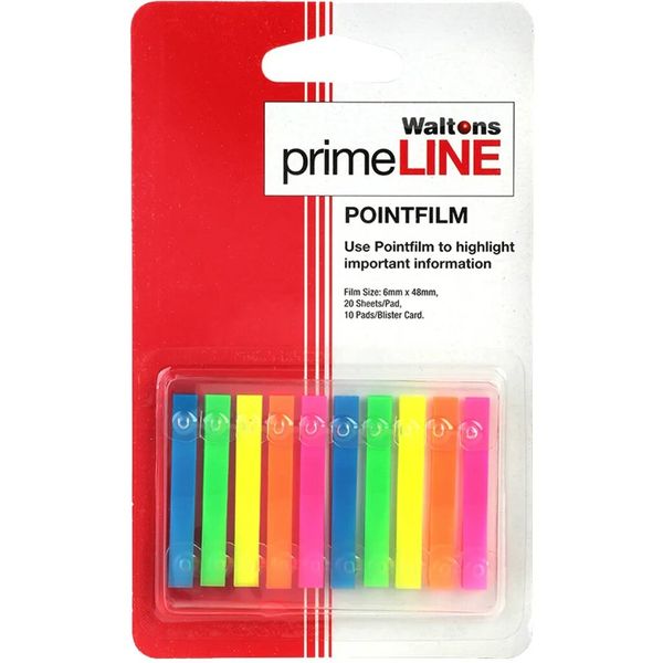 Primeline Notes Point Film Self Adhesive Highlighter Film (48mm x 6mm) x4