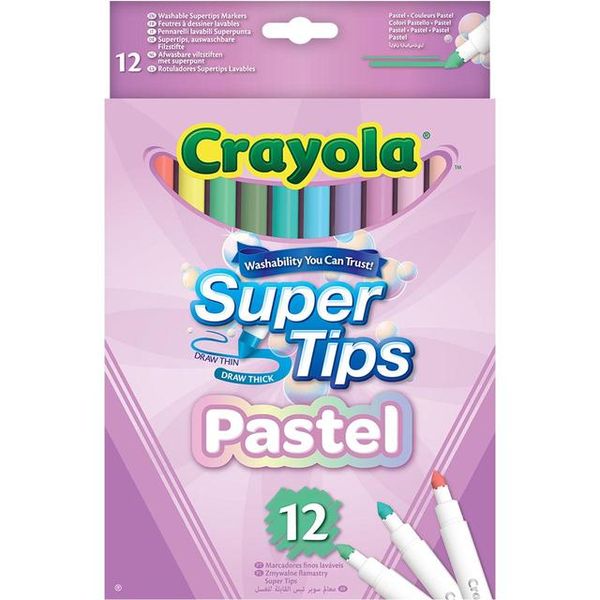 Crayola 12 Piece Supertips Pastel Markers