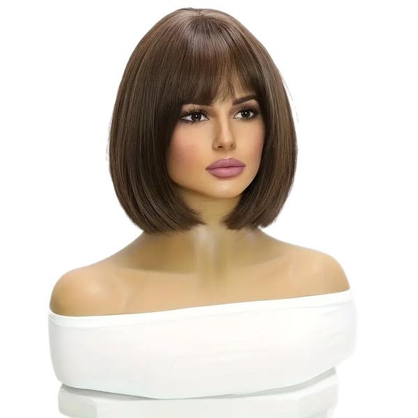 Women's natural short hair wig