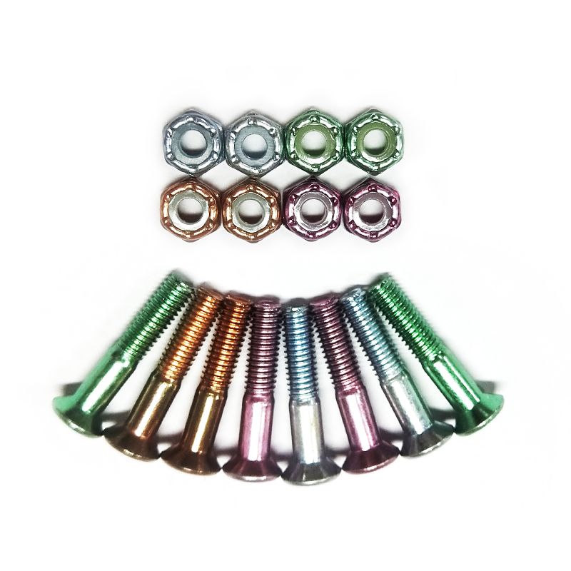 Skateboard Multi-Colour Nuts and Bolts