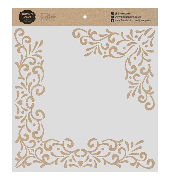 Tjhoko Paint Stencil - 30x30cm - D cor Corners 1