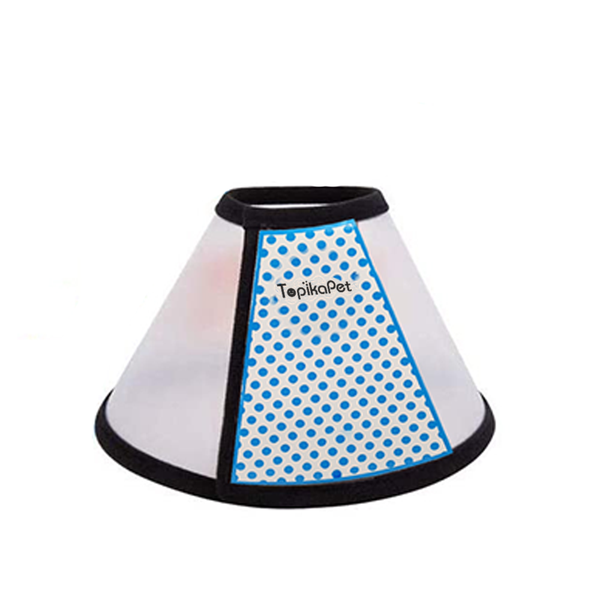 TopikaPet - 5-Size Dog Cone Collar, Adjustable Pet Recovery Elizabeth Cone