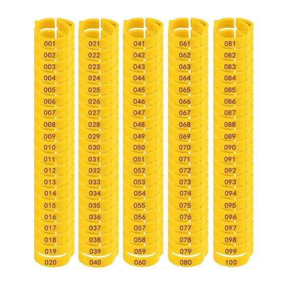 Chicken Leg Bands 100 Piece/Bag Poultry Foot Rings With 100 Numbers Combo