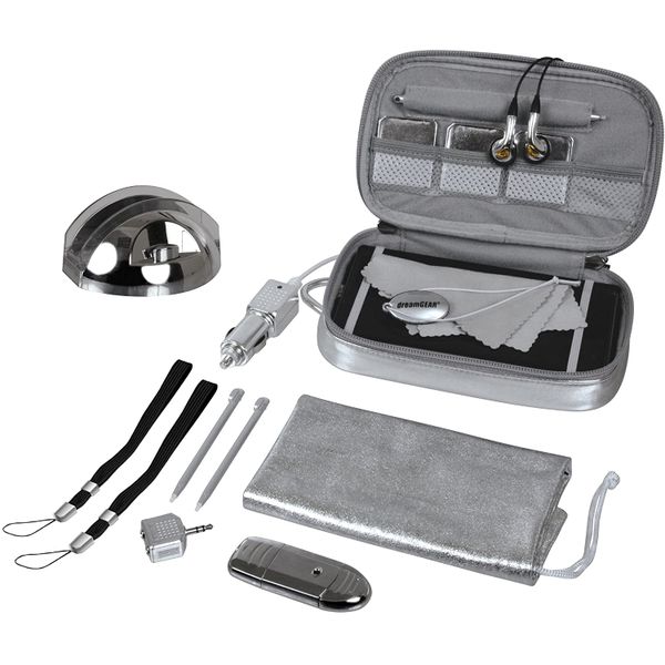 dreamGEAR Nintendo DSi XL - 20 In 1 Special Edition Silver Starter Kit