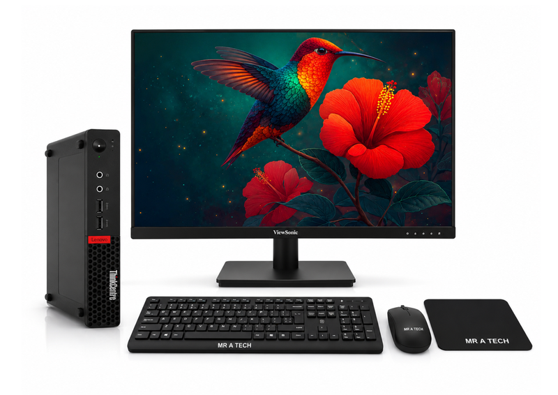 Lenovo ThinkCentre Tiny PC Bundle|Core i3 7th Gen|8GB|128GB SSD-All in 1BOX