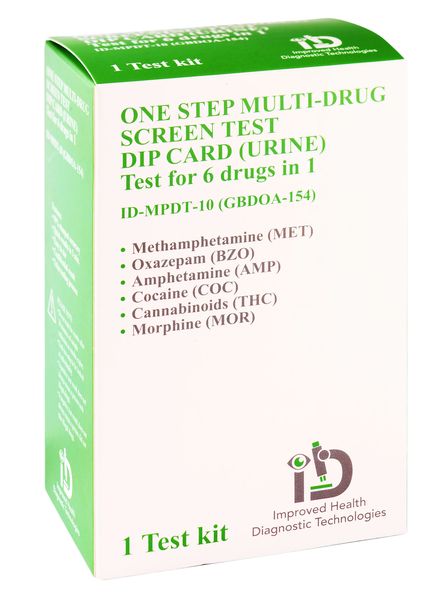 One Step Multi-Drug Screen Test Dip Card (Urine) Test for 6 Drugs in 1