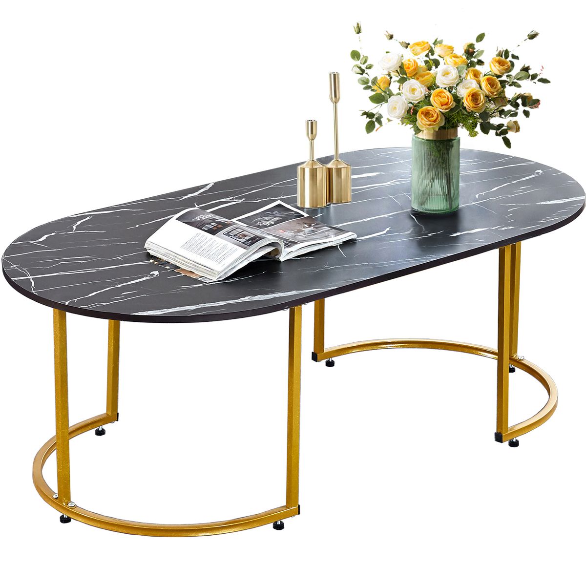 Coffee Table Sofa Side Table Center Table Desk Home Office Oval