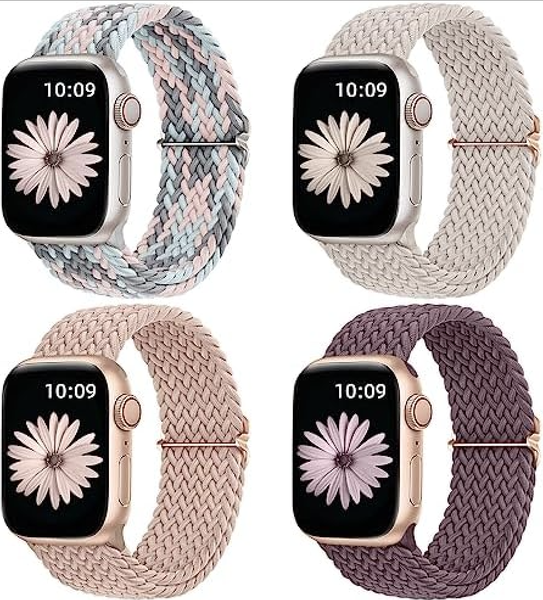 Stretchy Solo Loop Band Compatible with Apple Watch Bands 8pcs