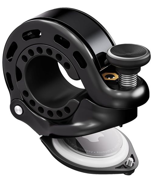 Bike Bell Aluminum Alloy Bicycle Bells with AirTag Holder for Adults Kids