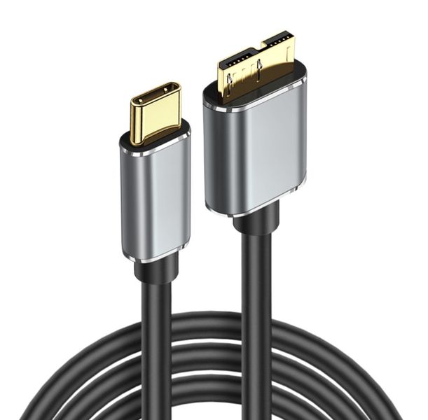 Tuff-Luv USB Type C to Micro-B Hard Drive Data Cable - 1 Meter - Black