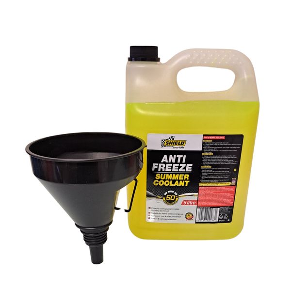 Shield 50% Yellow 5L Anti-Freeze And Reusable Funnel