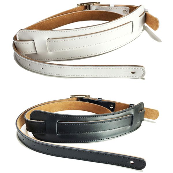 Strap Belt Shoulder Pad Adjustable Vintage Guitar Straps-Black Color