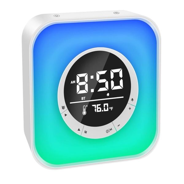Digital Alarm Clock Bedside Table Lamp