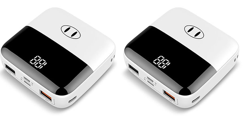 10000Mah Mini Power Bank Pack of 2-White