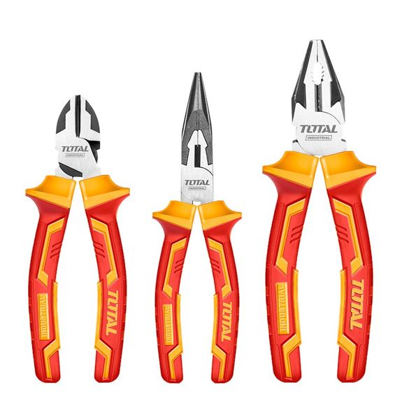 Total Tools 3 Piece Plier Set Electrical/Insulated