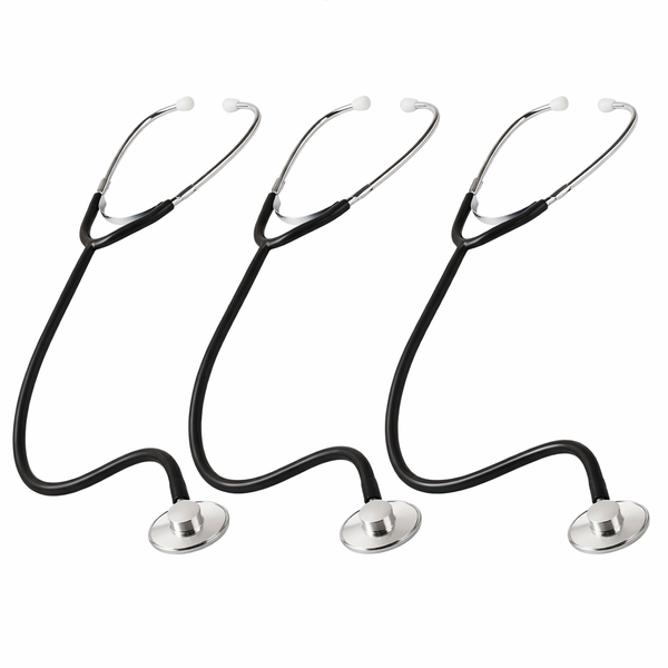 Nurse Single Head Stethoscope - 3 Pack Medical Diagnostic Set