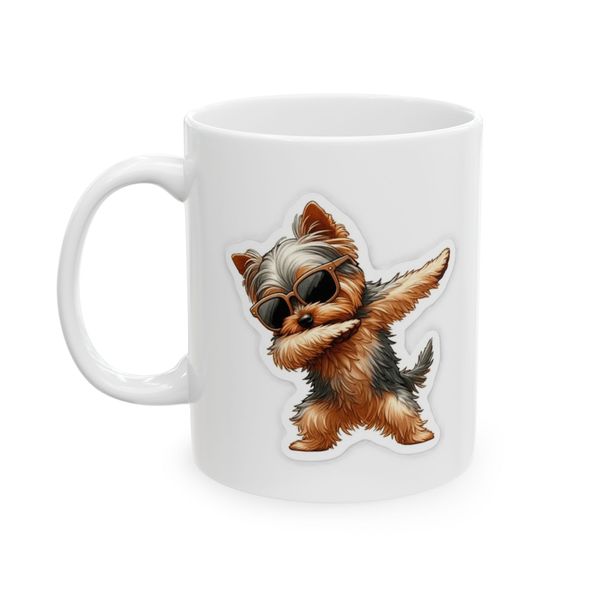 Dog Mug - Dog wearing sunglasses illustration