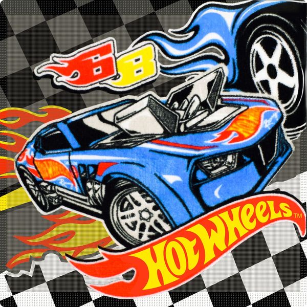 HOT WHEELS By Mattel Official Licensed Kids Microfiber Face Cloth (2 PACK)