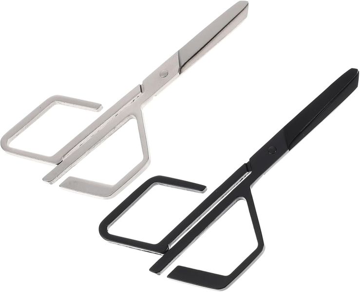 2pcs Stainless Steel Nose Hair Scissors and Eyebrow Trimming Tools for Men