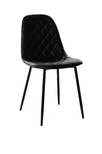 Quilted Dining Chair Tan, Black And White